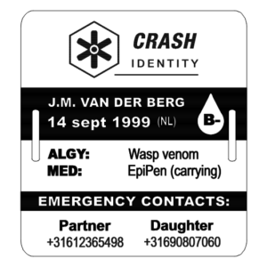 Digitale preview <em>Crash ID</em> Tag